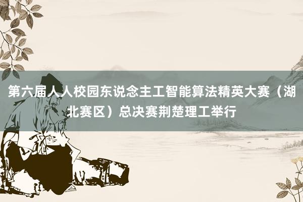 第六届人人校园东说念主工智能算法精英大赛（湖北赛区）总决赛荆楚理工举行