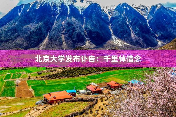 北京大学发布讣告：千里悼惜念