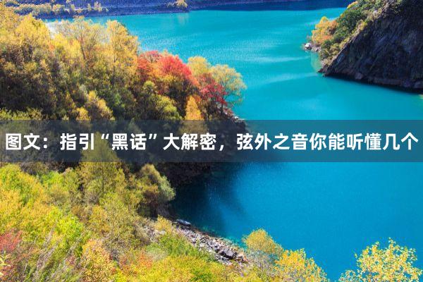图文：指引“黑话”大解密，弦外之音你能听懂几个